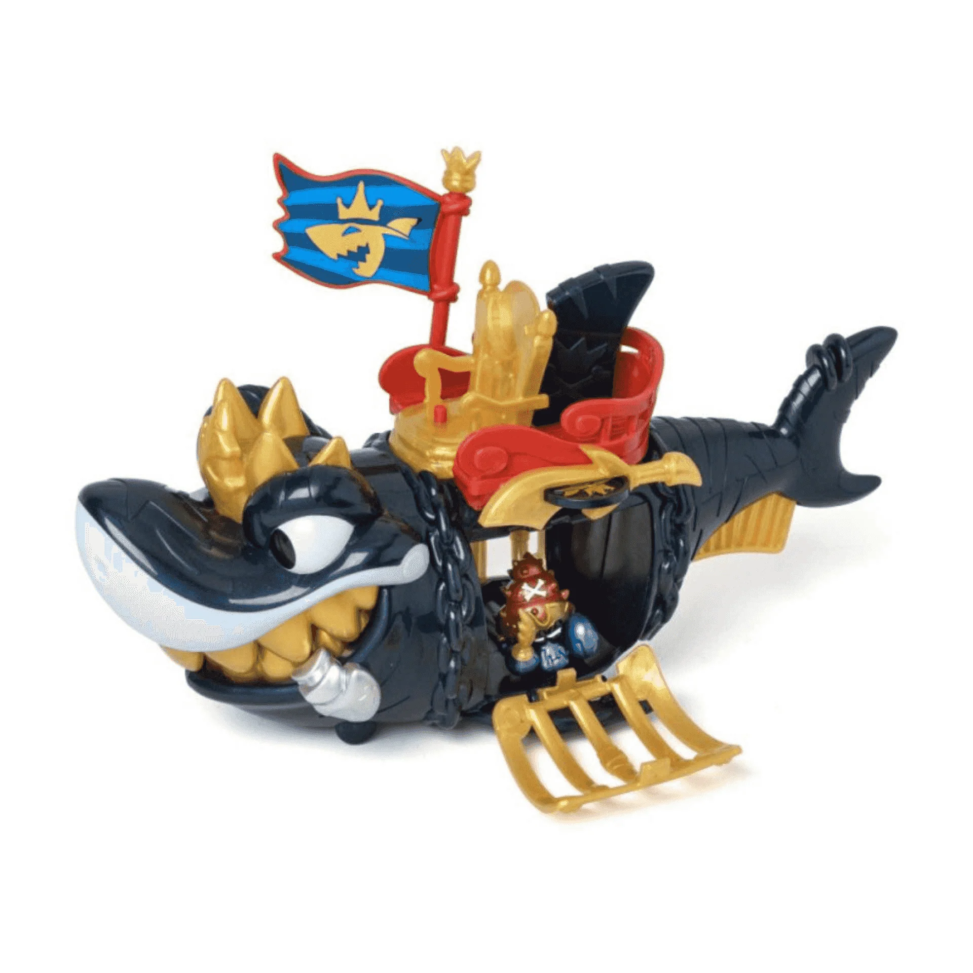 Piratix King Shark Golden Teeth - Tiburón Articulado con Figura - Image 2