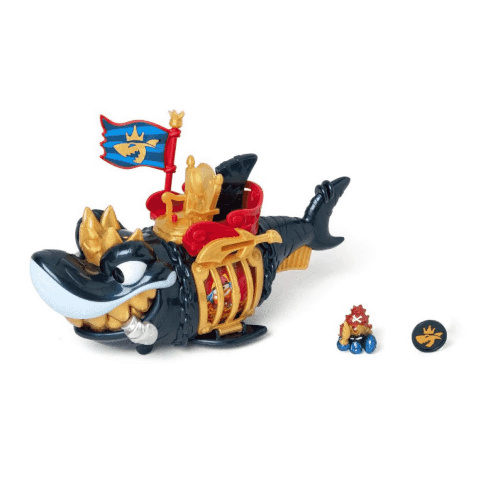 Piratix King Shark Golden Teeth - Tiburón Articulado con Figura - Image 3