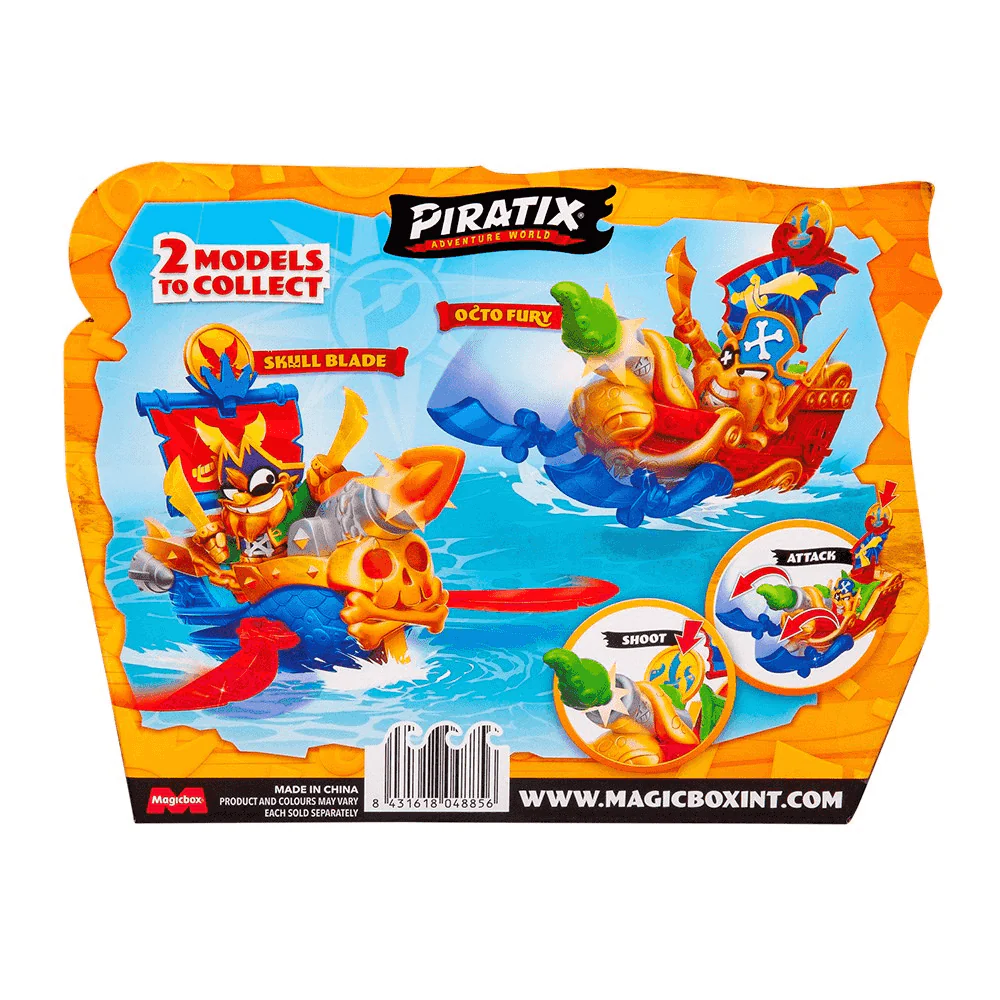 Piratix Pirate Ship Octo Fury – Barco pirata con figura exclusiva - Image 4