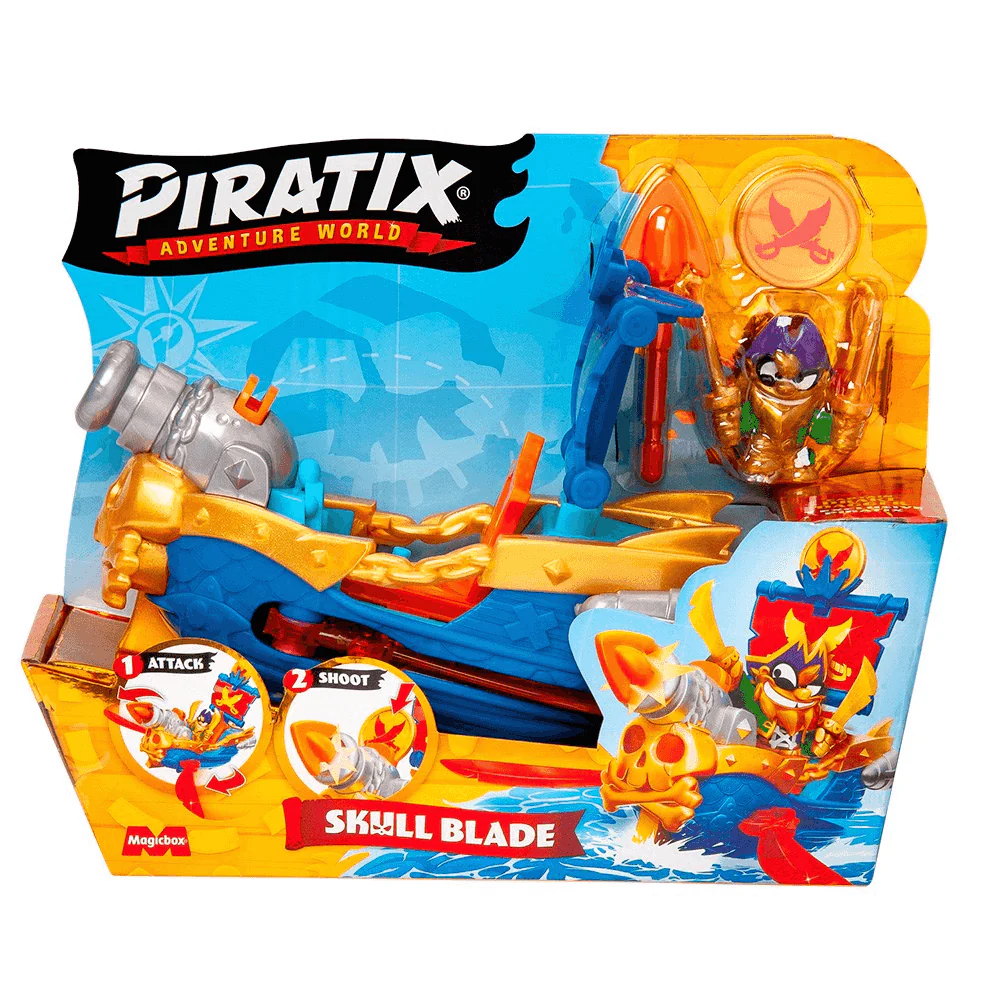 Piratix Pirate Ship Skull Blade – Barco pirata con figura exclusiva