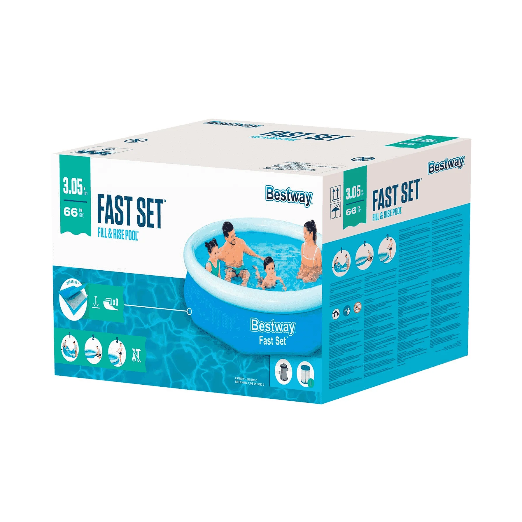 Piscina Desmontable Autoportante Fast Set 305×66 cm con Depuradora de Cartucho - Image 6