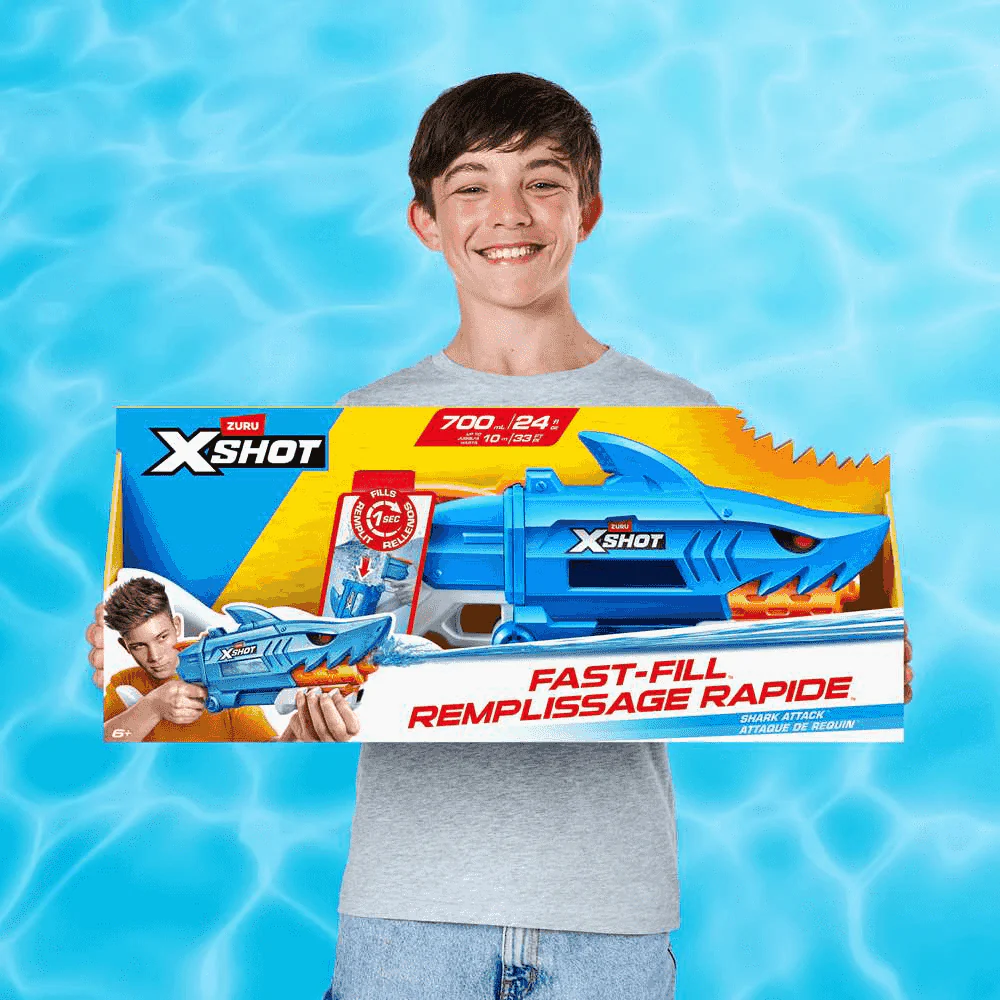 Pistola de Agua XShot Fast Fill Shark – Ataque tiburón con recarga rápida | ZURU - Image 2