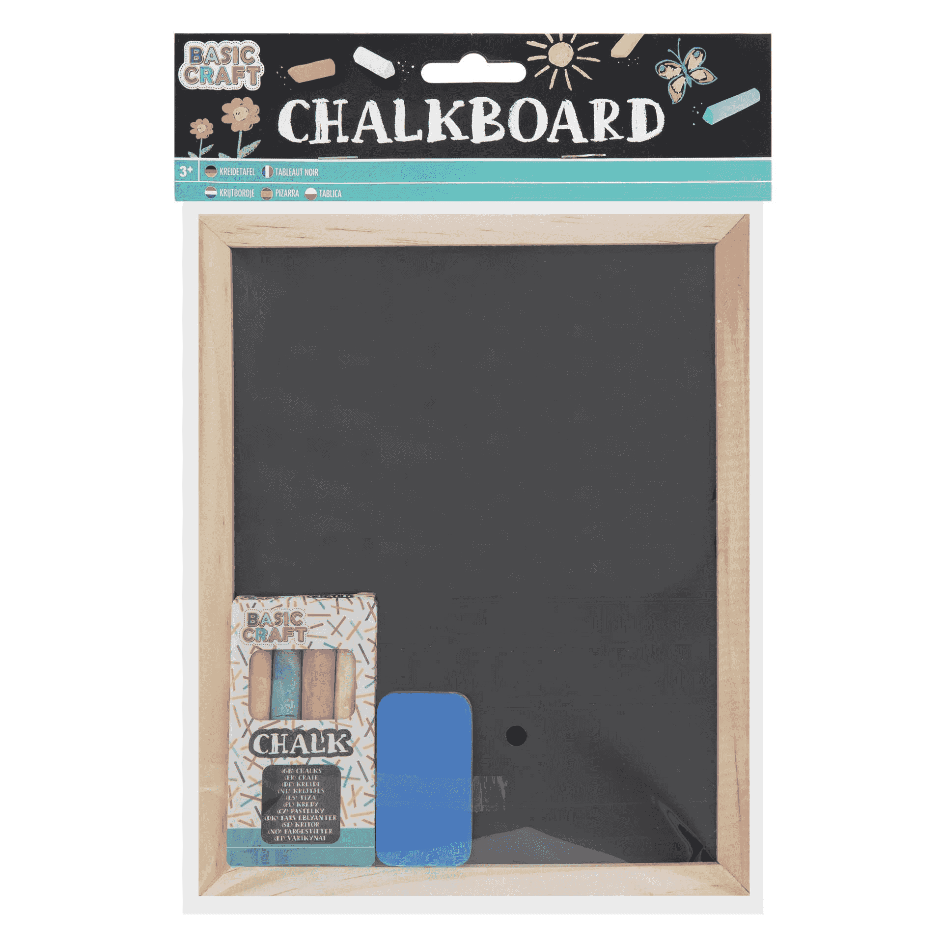Pizarra de Madera 20x16 cm con Tizas y Borrador | Juego Educativo para Dibujar y Aprender