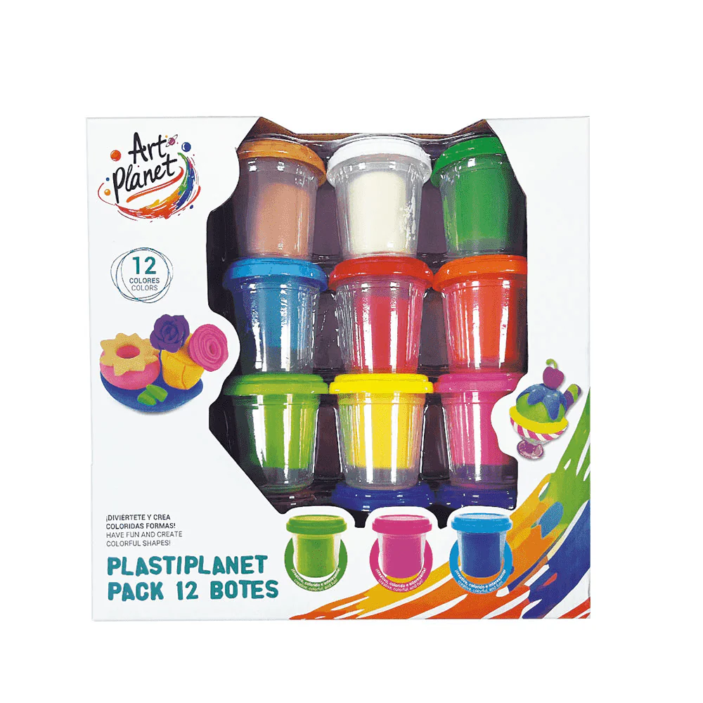 Plastilina Art Planet Plastiplanet Pack 12 botes (3 años+)