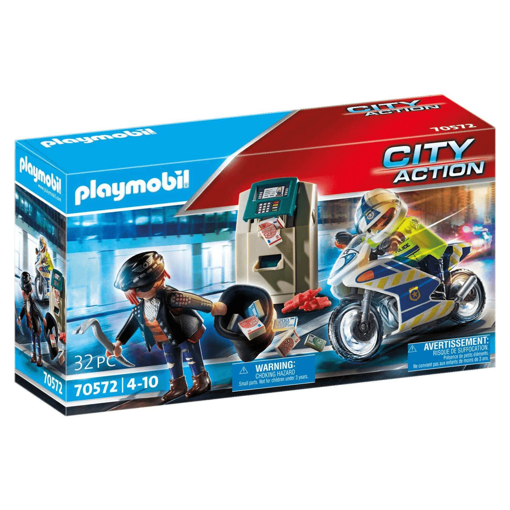 Playmobil City Action Moto de policía: persecución del ladrón  70572
