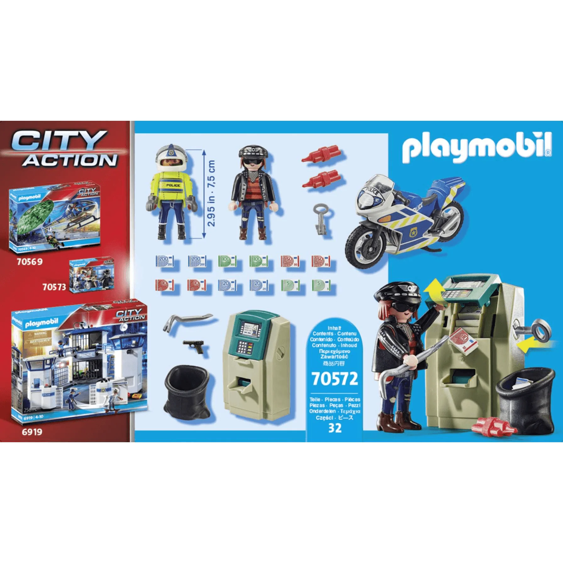 Playmobil City Action Moto de policía: persecución del ladrón  70572 - Image 3
