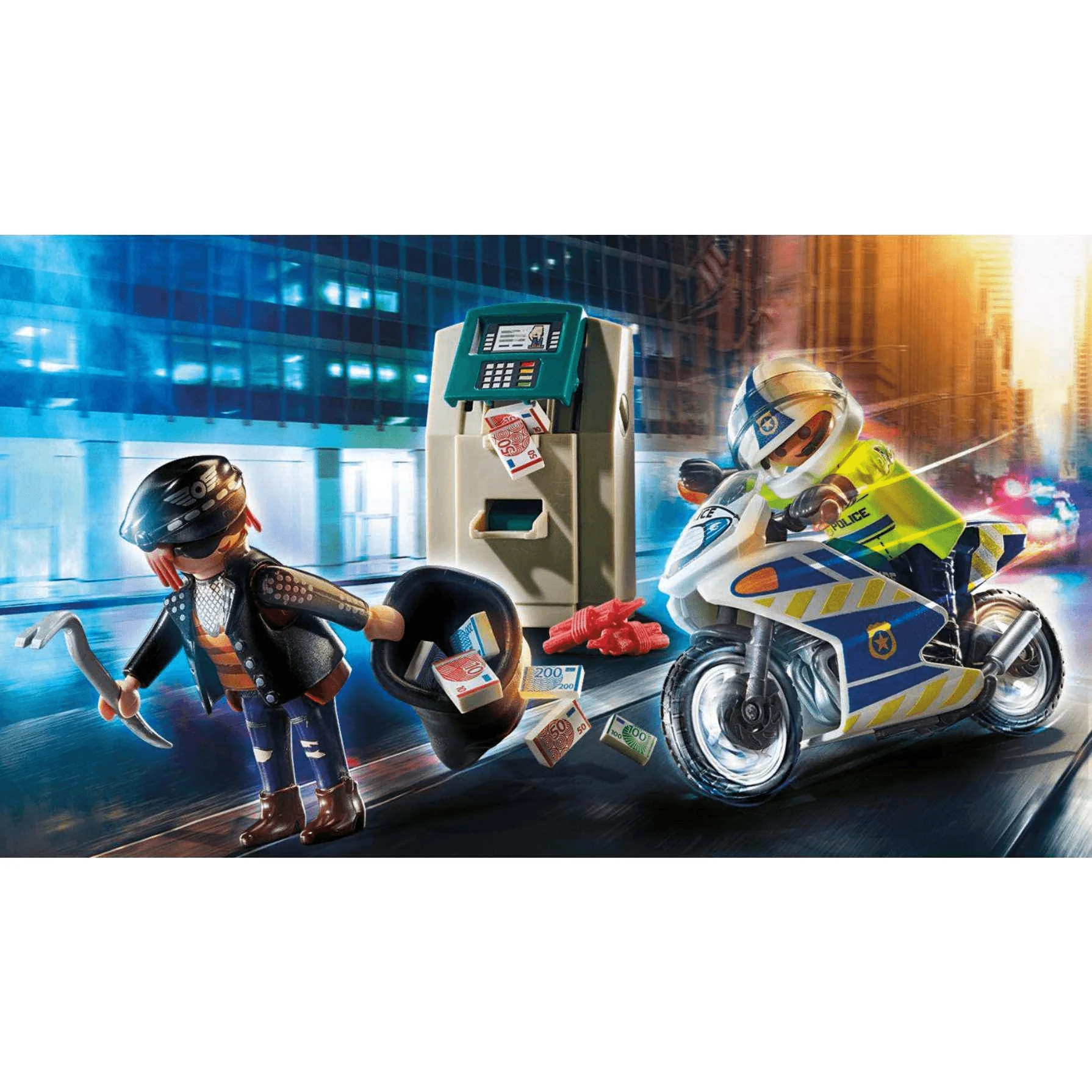 Playmobil City Action Moto de policía: persecución del ladrón  70572 - Image 4