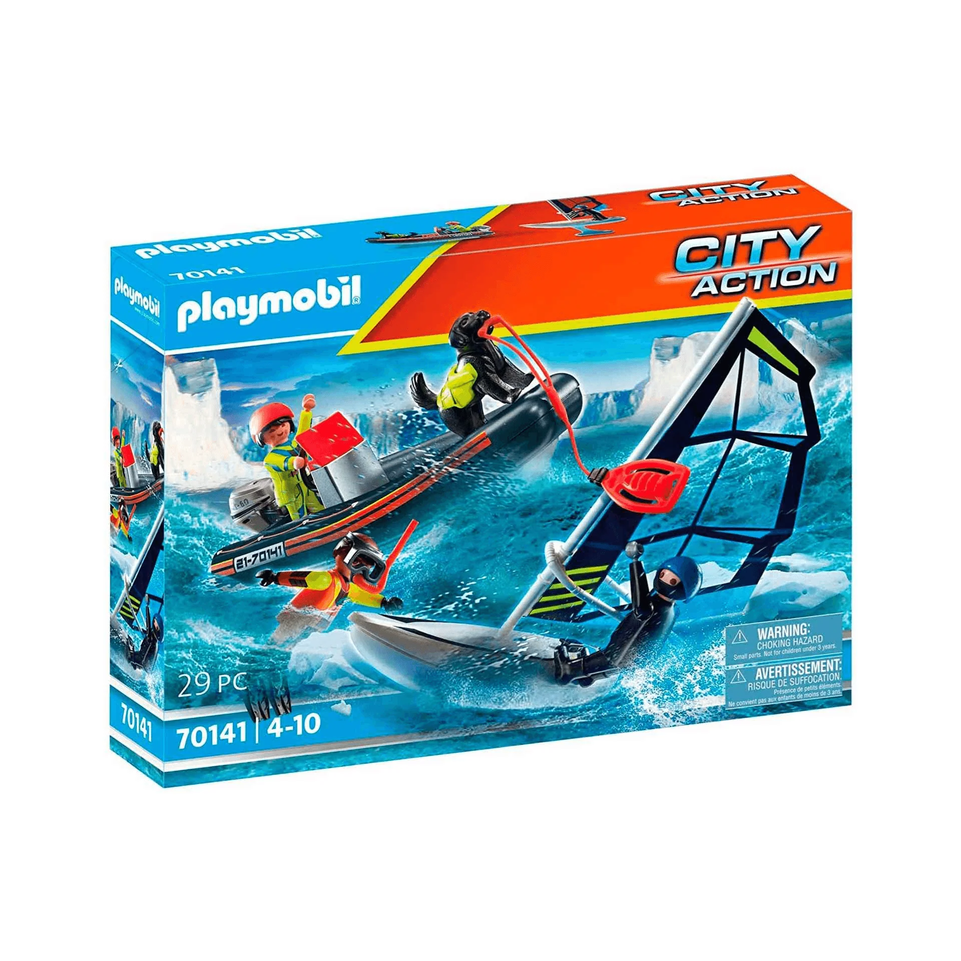 Playmobil City Action Rescate Marítimo Rescate Polar con Bote 70141
