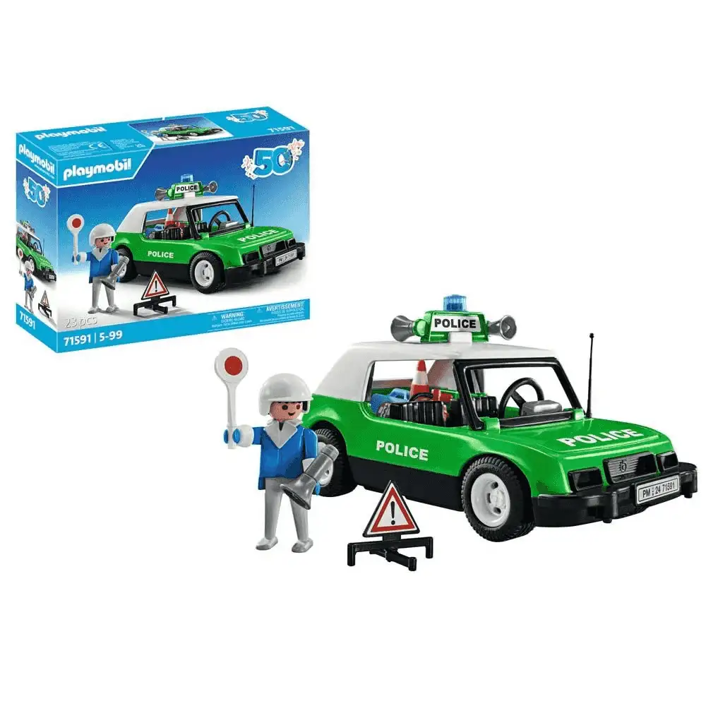 Playmobil Coche Policía Retro 50 Aniversario – Modelo 71591