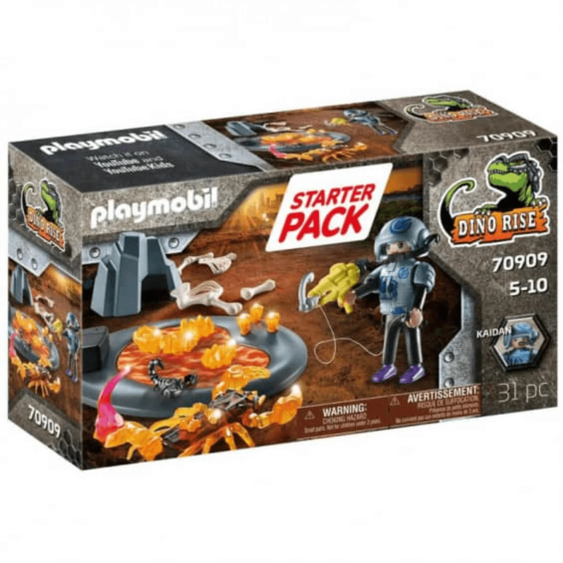 Playmobil Dino Rise Starter Pack Lucha Contra el Escorpión de Fuego 70909