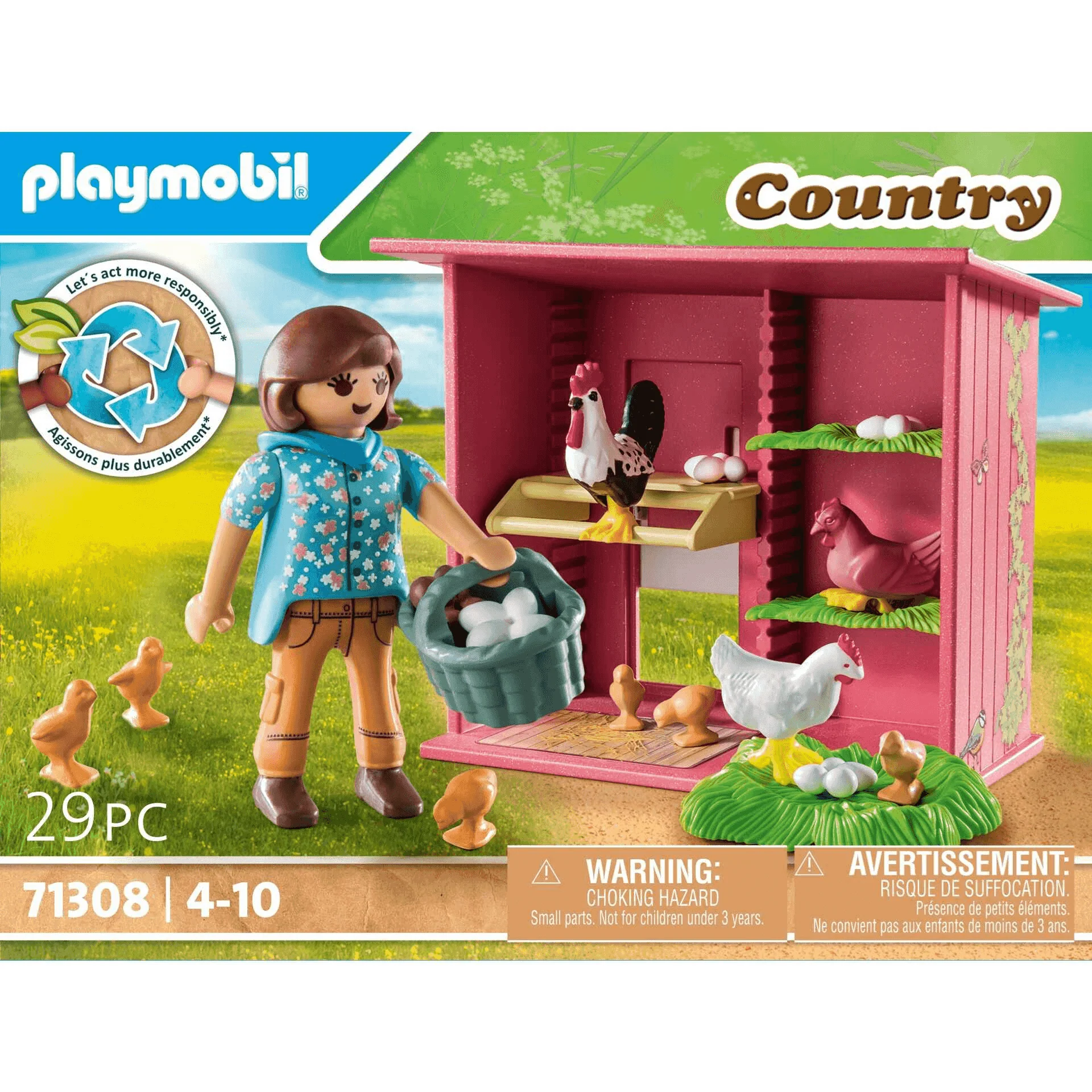 Playmobil Gallinero con Gallinas, Gallo y Pollitos - Image 2
