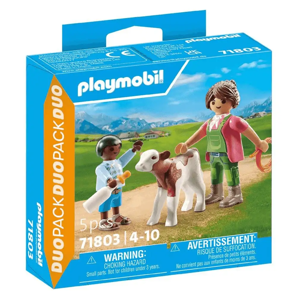Playmobil Granjera con ternero - Image 3