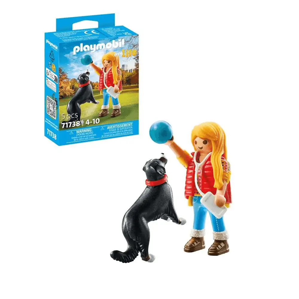 Playmobil Mujer con perro de montaña