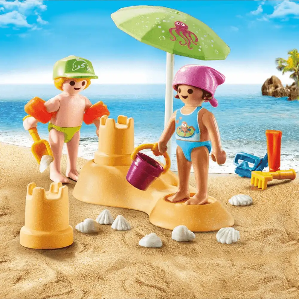 Playmobil Niños con castillo de arena - Image 2