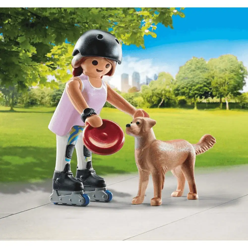 Playmobil Patinadora con retriever - Image 2