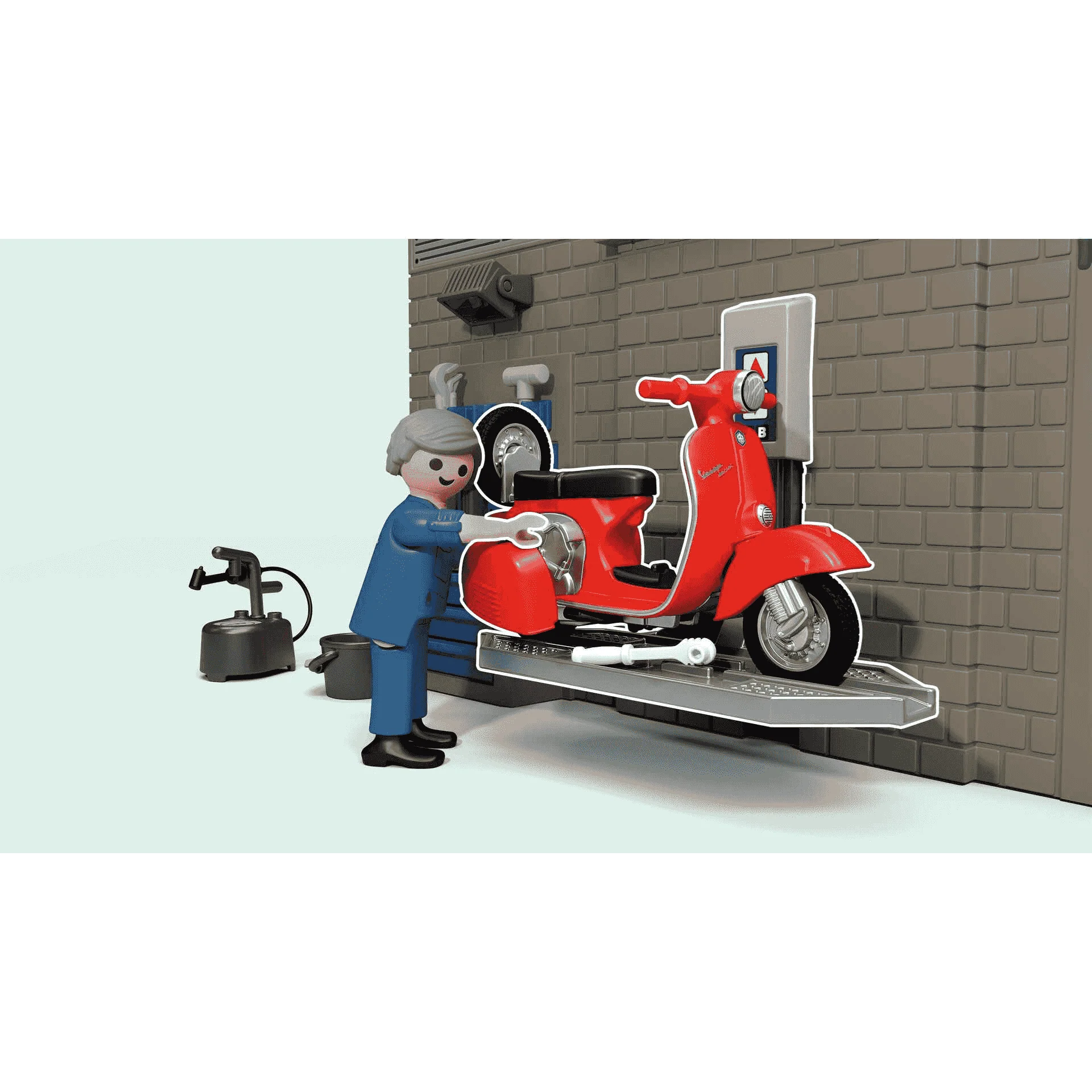 Playmobil Taller Vespa Retro Años 60 con Accesorios - Image 5
