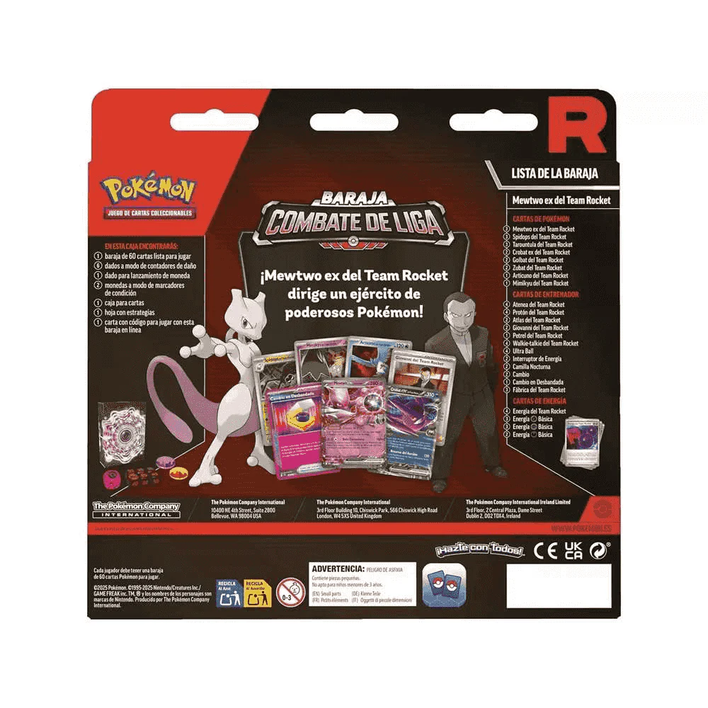 Pokémon TCG Baraja Combate de Liga Mewtwo-EX del Team Rocket – 60 cartas listas para jugar - Image 2