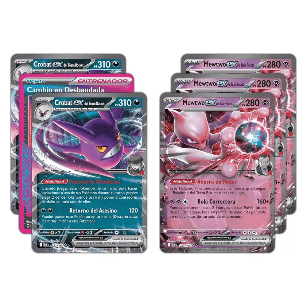 Pokémon TCG Baraja Combate de Liga Mewtwo-EX del Team Rocket – 60 cartas listas para jugar - Image 4