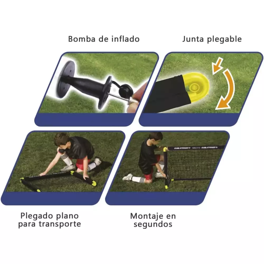 Portería de Fútbol Plegable con balón e inflador - Image 2