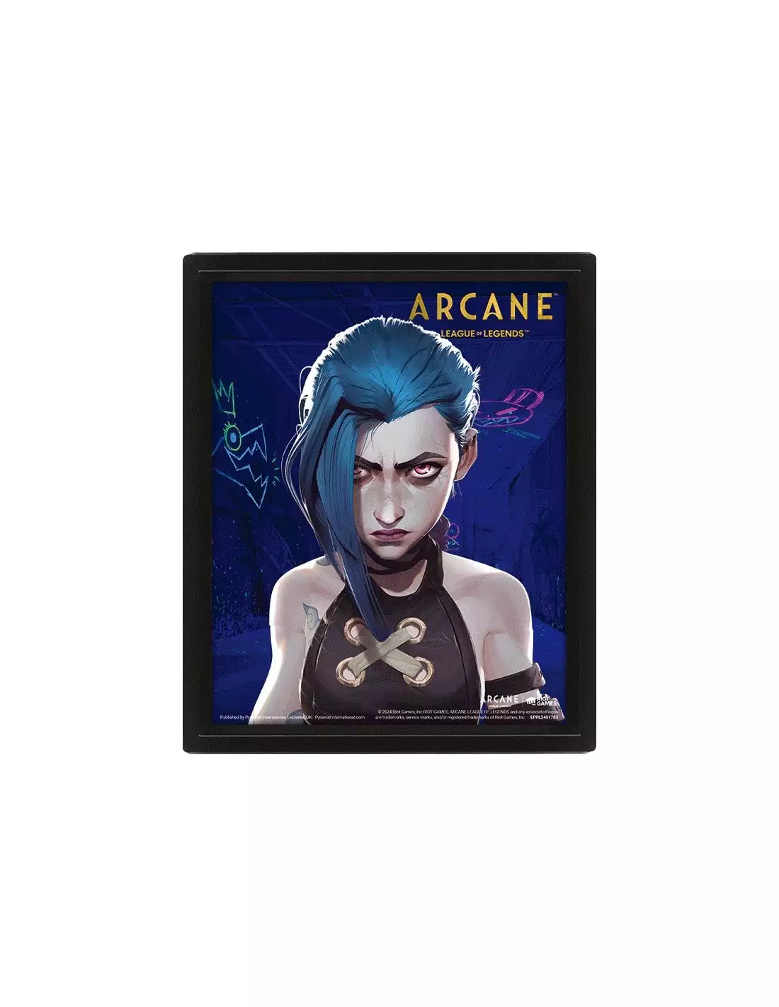 Póster 3D Arcane Jinx & Vi Enmarcado