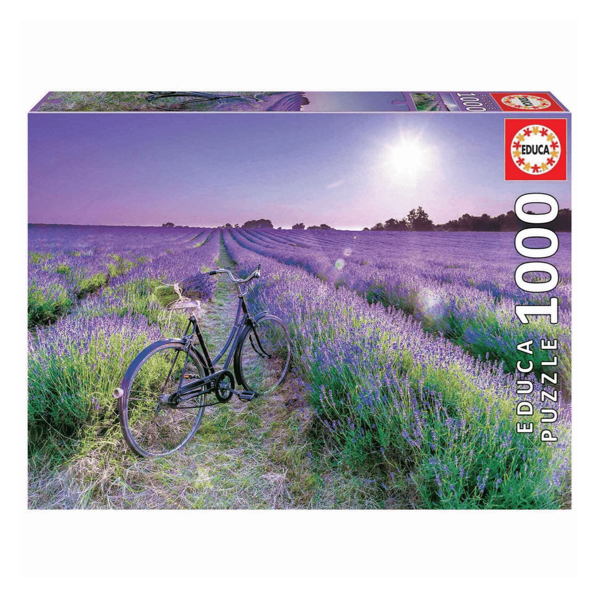 Puzzle 1000 piezas Bicicleta Campo Lavanda