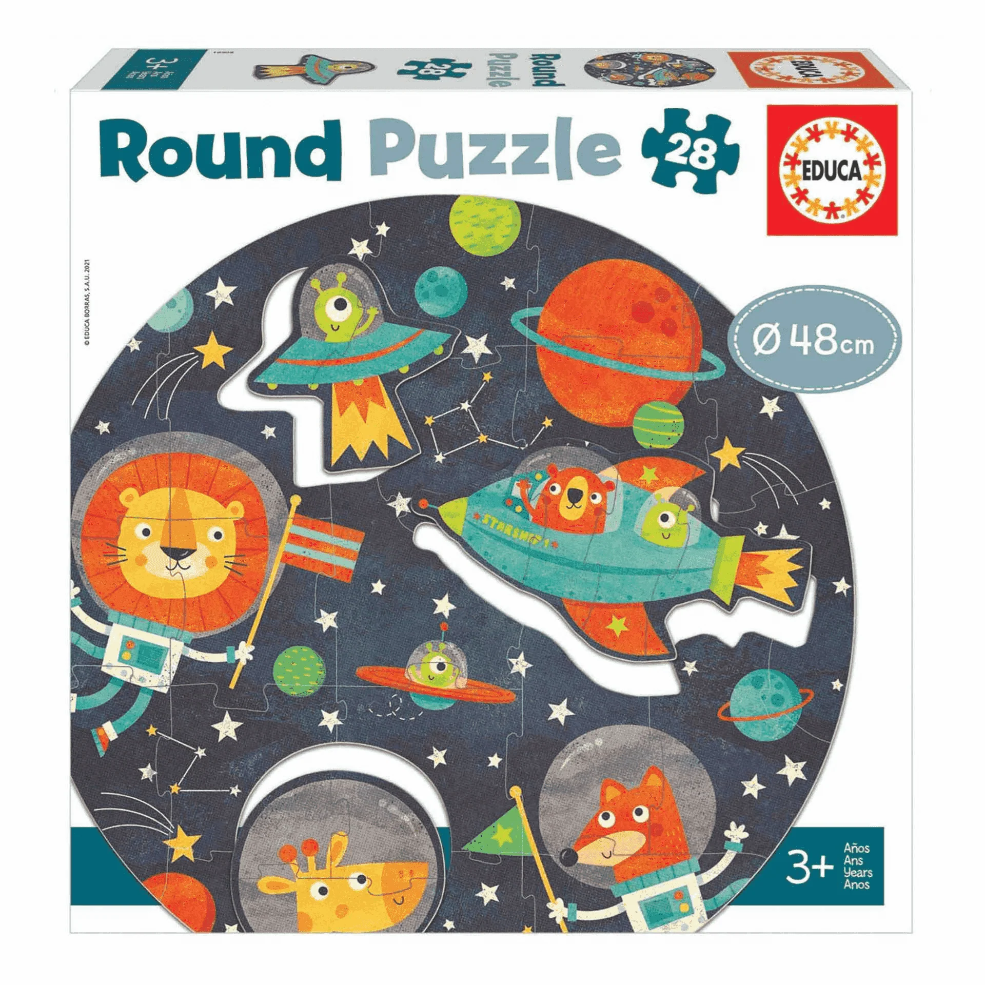 Puzzle 28 piezas El Espacio Redondo