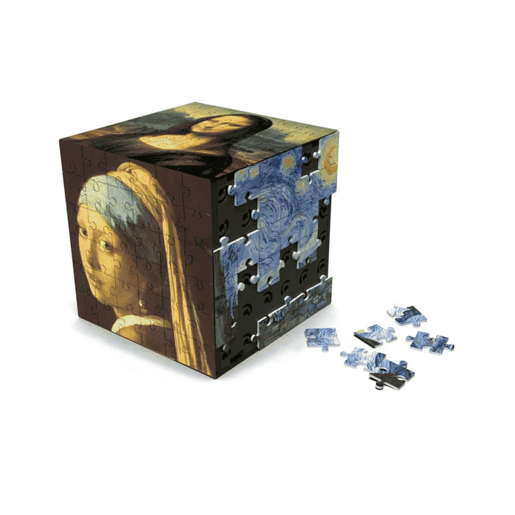 Puzzle 3D Arte 6 Obras de Arte Famosas en un Cubo - Image 2