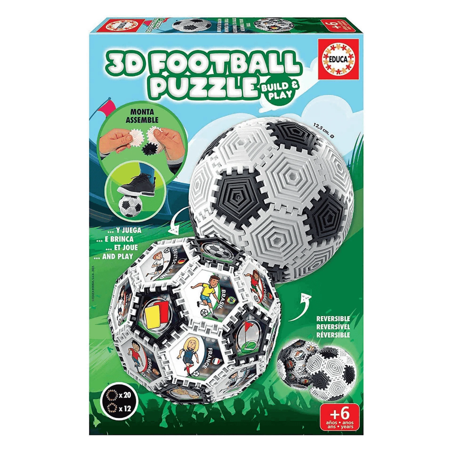Puzzle 3D Balón con 32 Piezas Monta y Juega