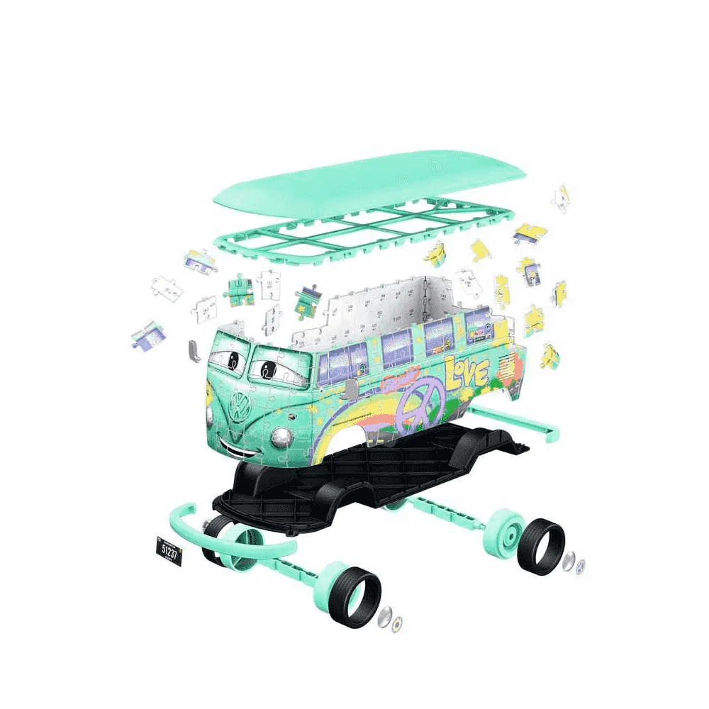 Puzzle 3D Ravensburger Volkswagen T1 Cars Fillmore 162 piezas - Image 2