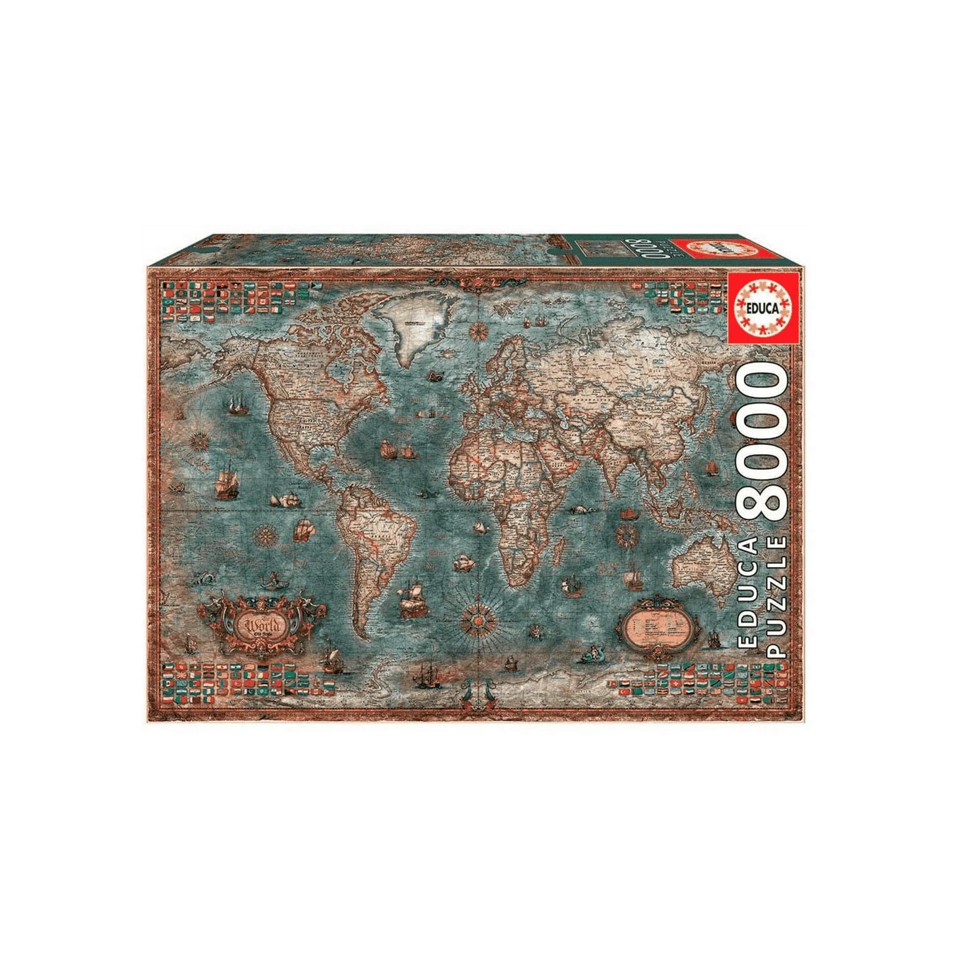 Puzzle 8000 Mapamundi Historico