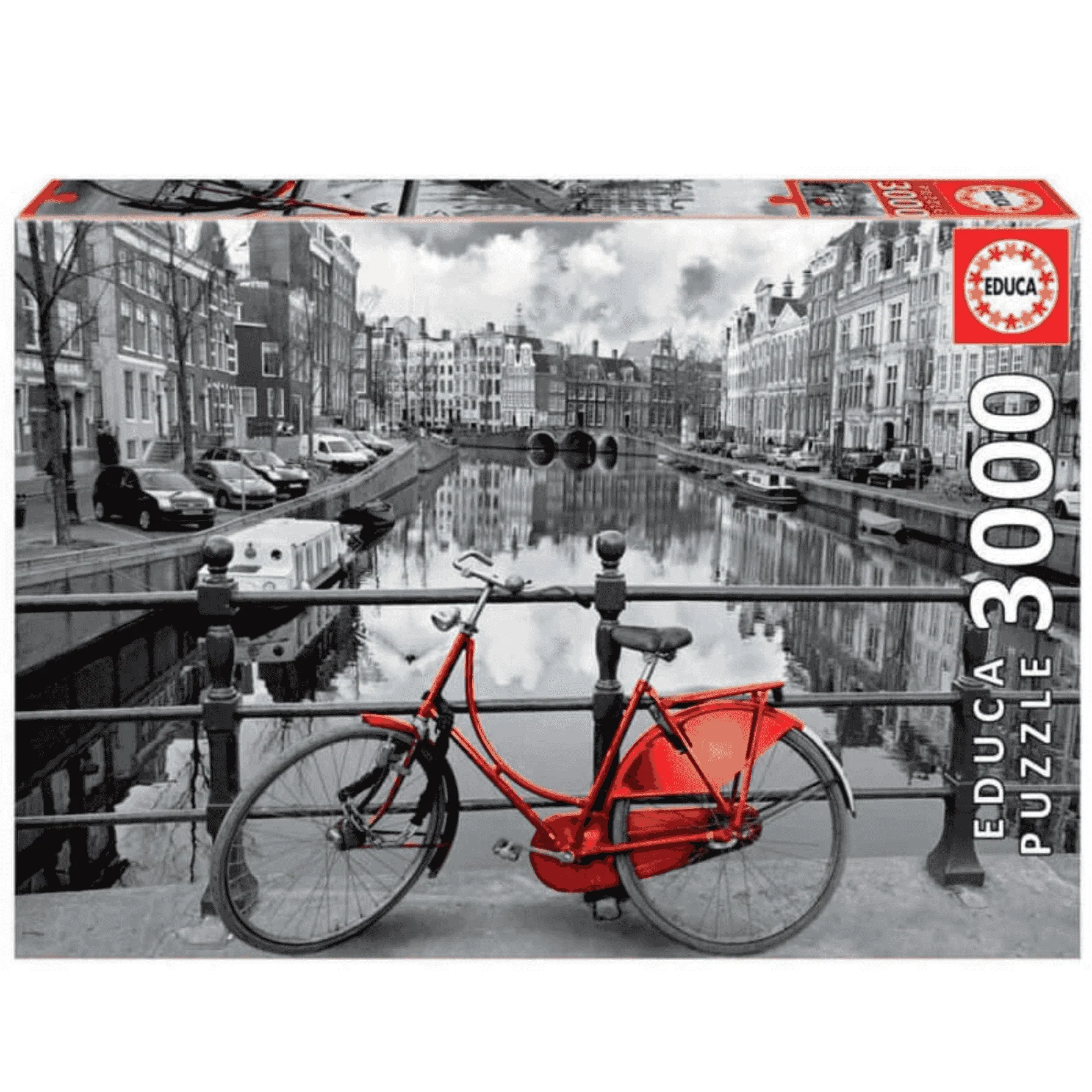 Puzzle Amsterdam Blanco y Negro 3000 Piezas