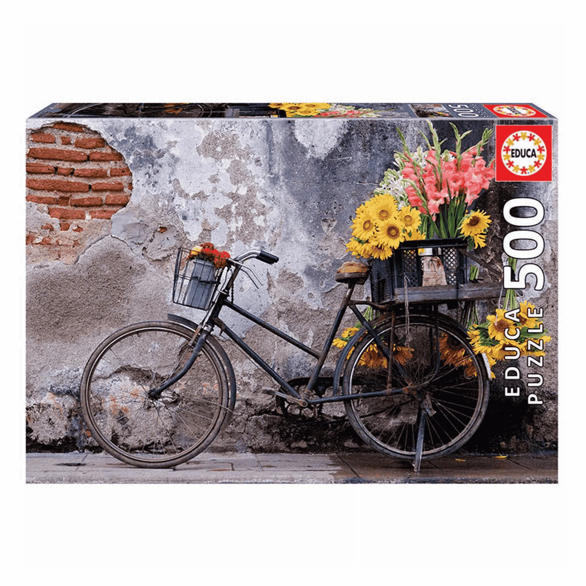 Puzzle Bicicleta Con Flores 500 Piezas