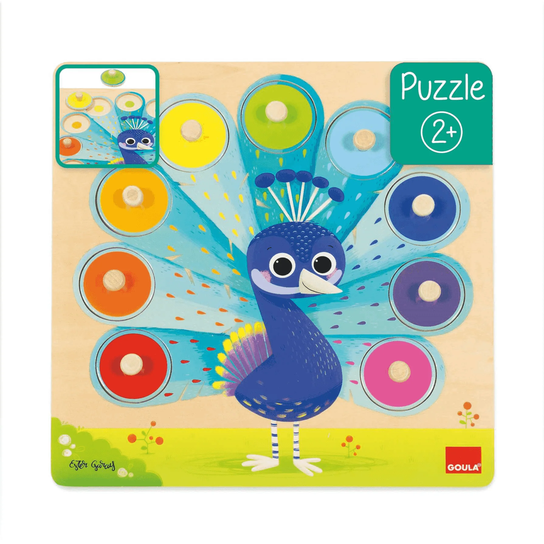Puzzle de Madera Pavo Real