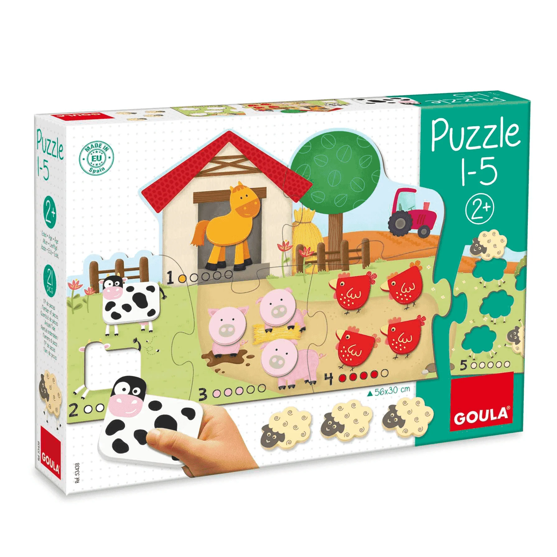 Puzzle Encajable de Madera Granja