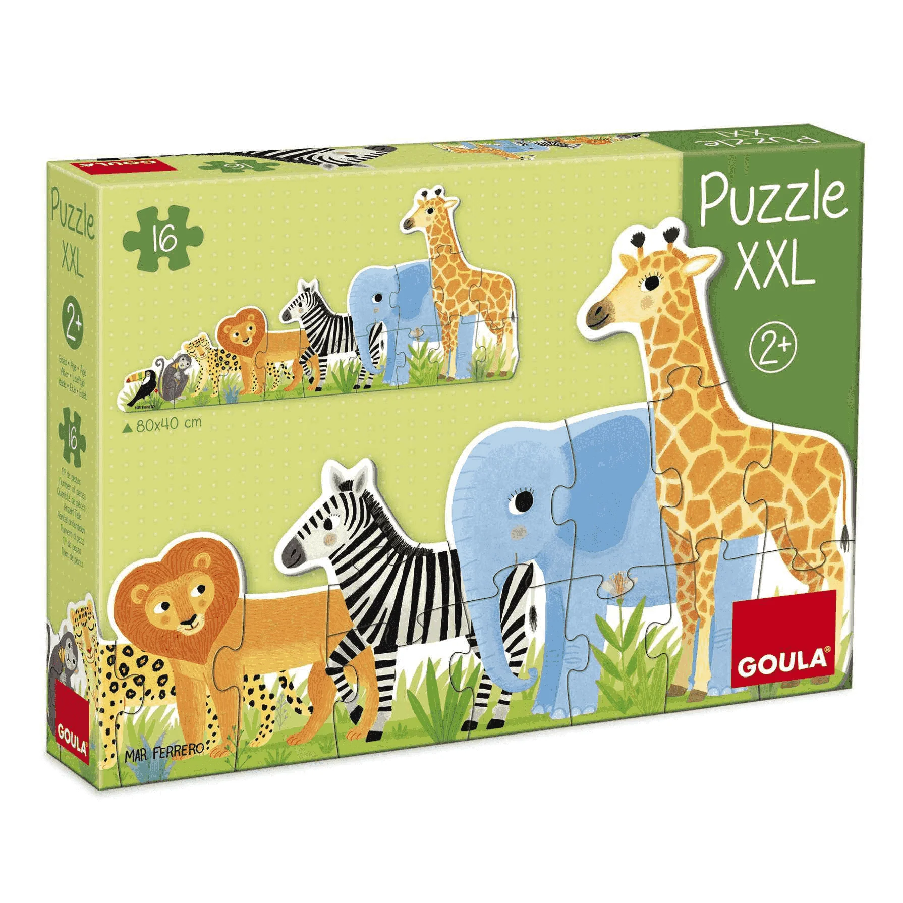 Puzzle Fichas XXL Decreciente Animales Selva
