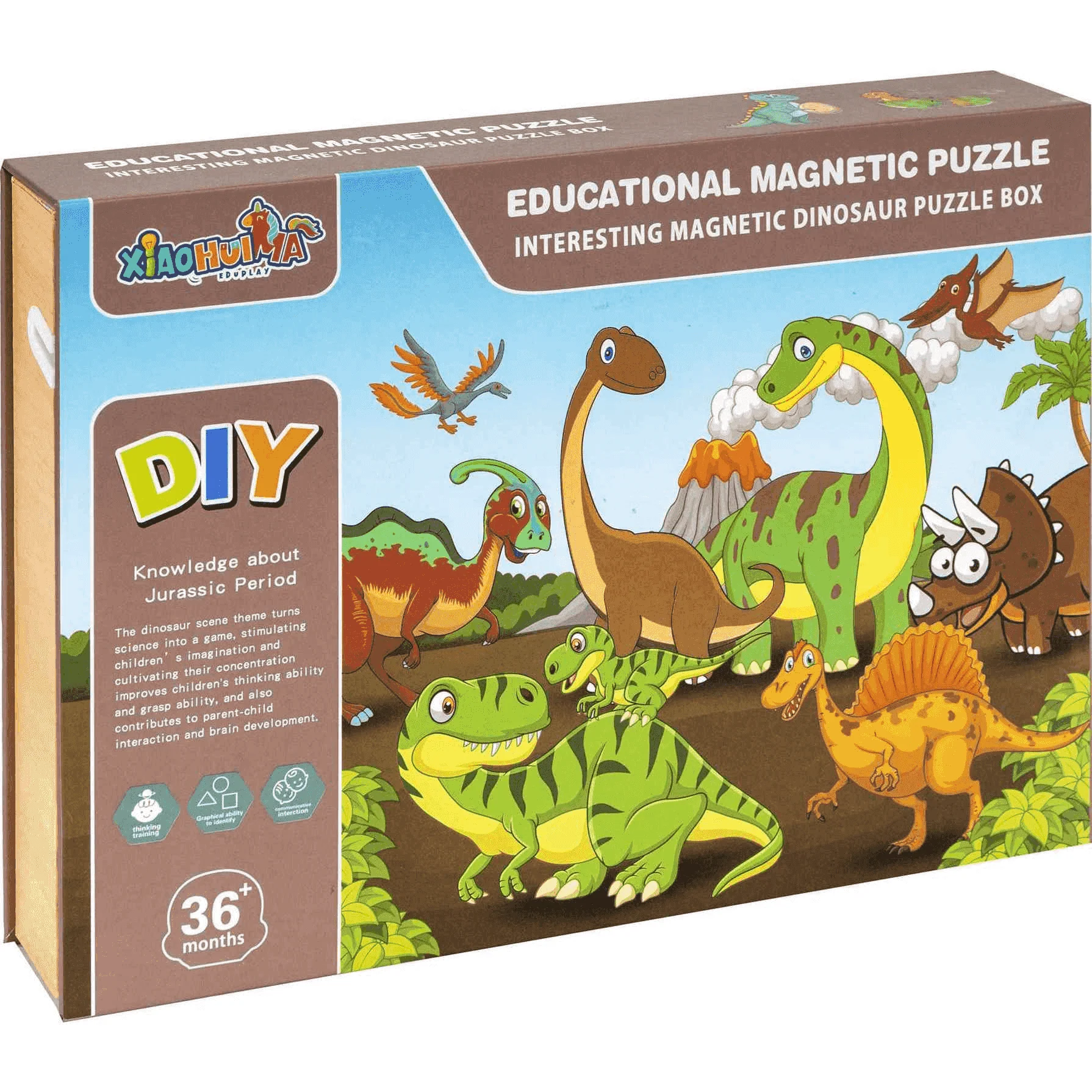Puzzle Magnético Educativo Granja o Dinosaurios - Image 2