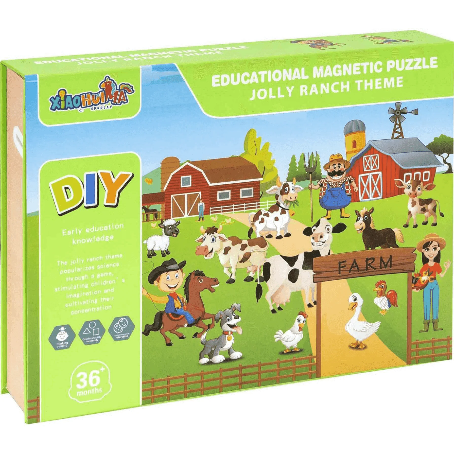 Puzzle Magnético Educativo Granja o Dinosaurios - Image 3