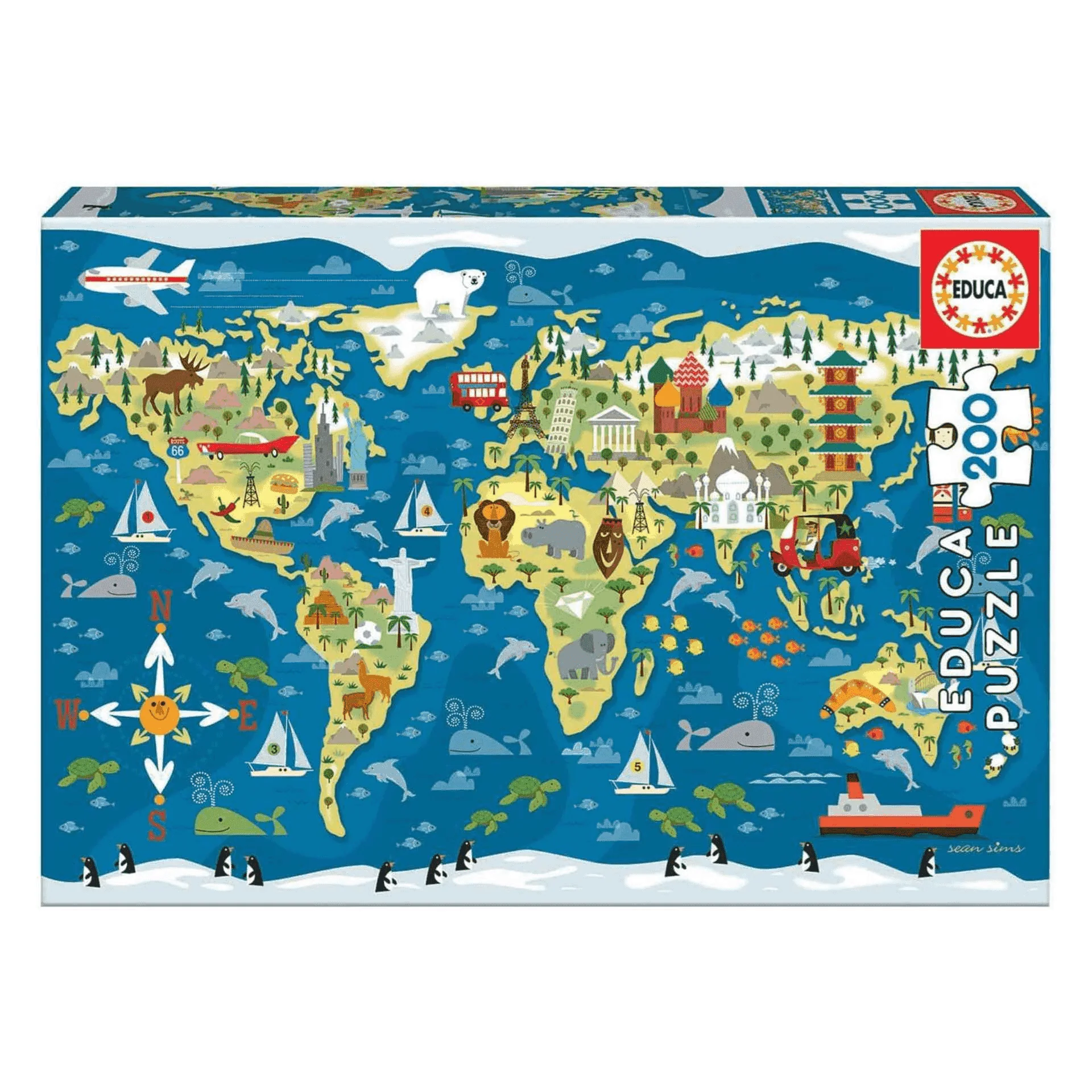 Puzzle Mapamundi 200 Piezas