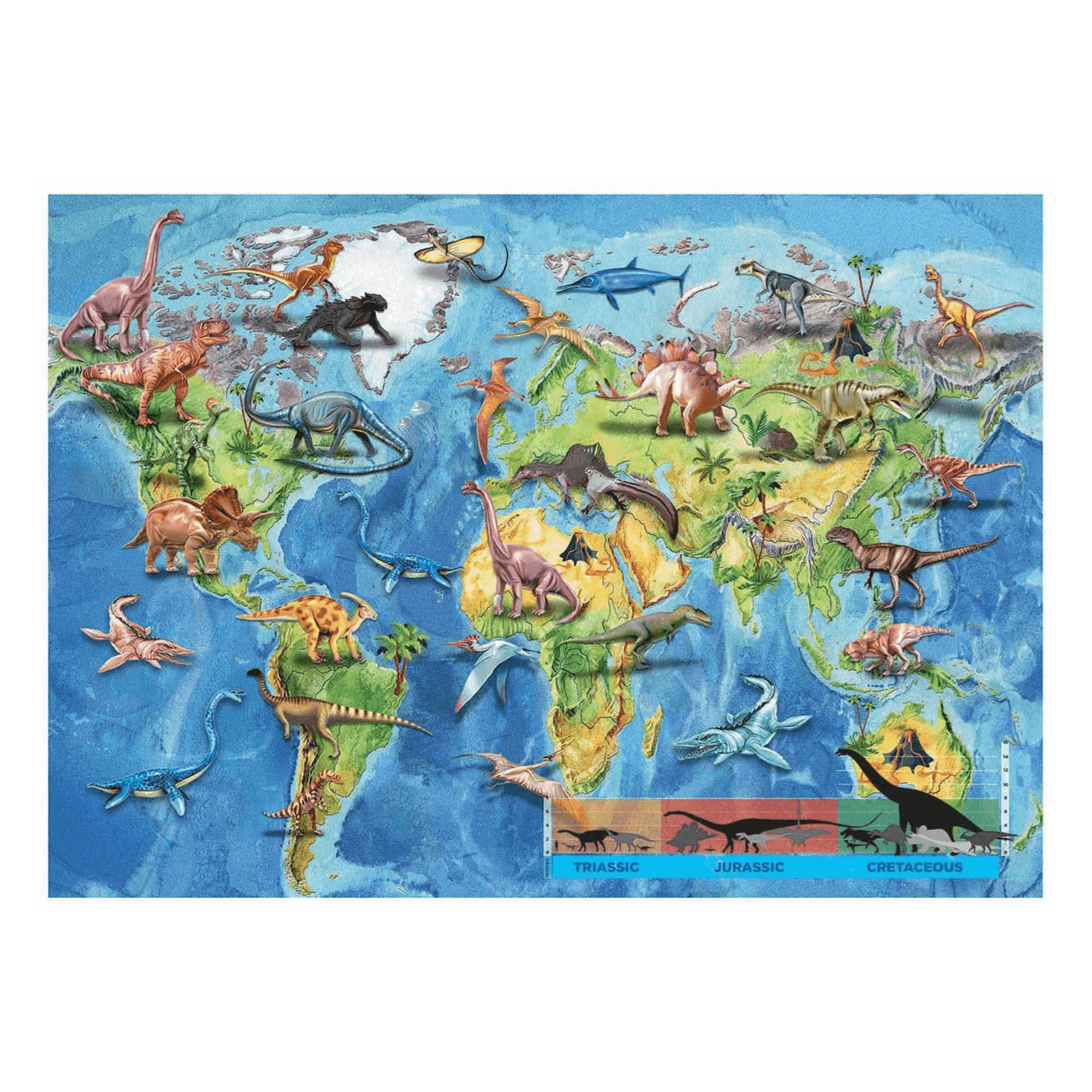 Puzzle Mapamundi Dinosaurios 150 Piezas - Image 2