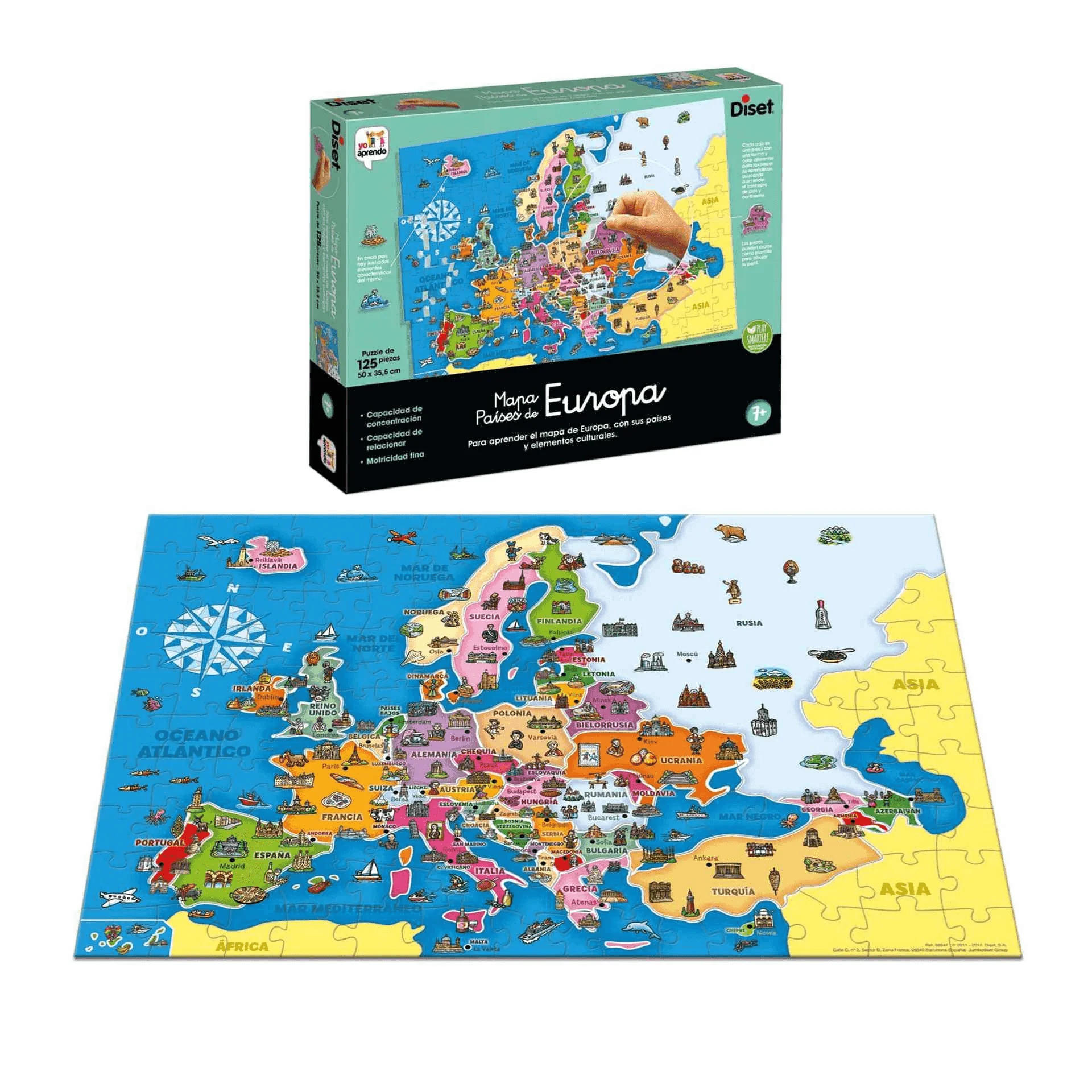 Puzzle Países de Europa 125 Piezas - Image 4