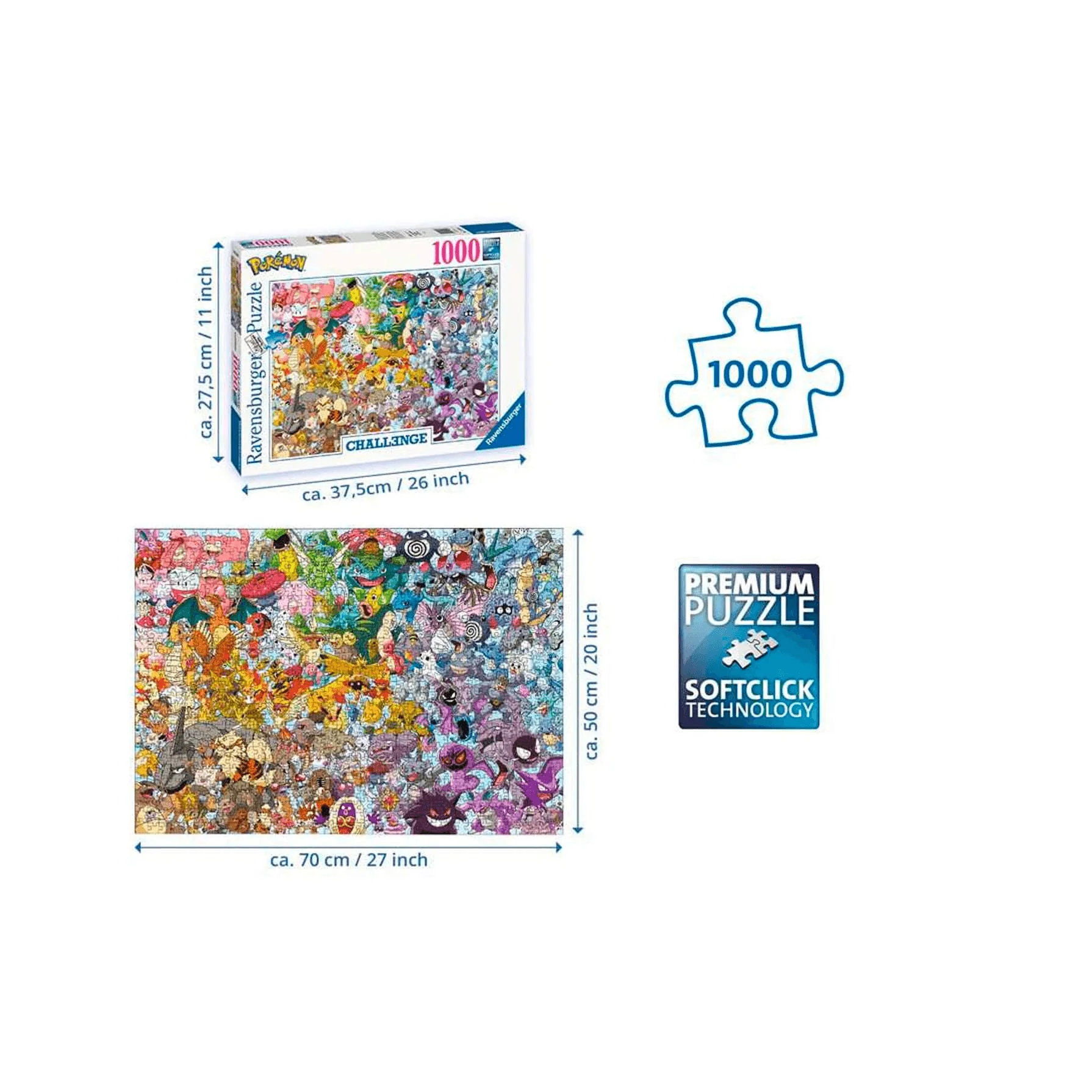 Puzzle, Pokémon, Colección Challenge, 1000 Piezas - Image 2