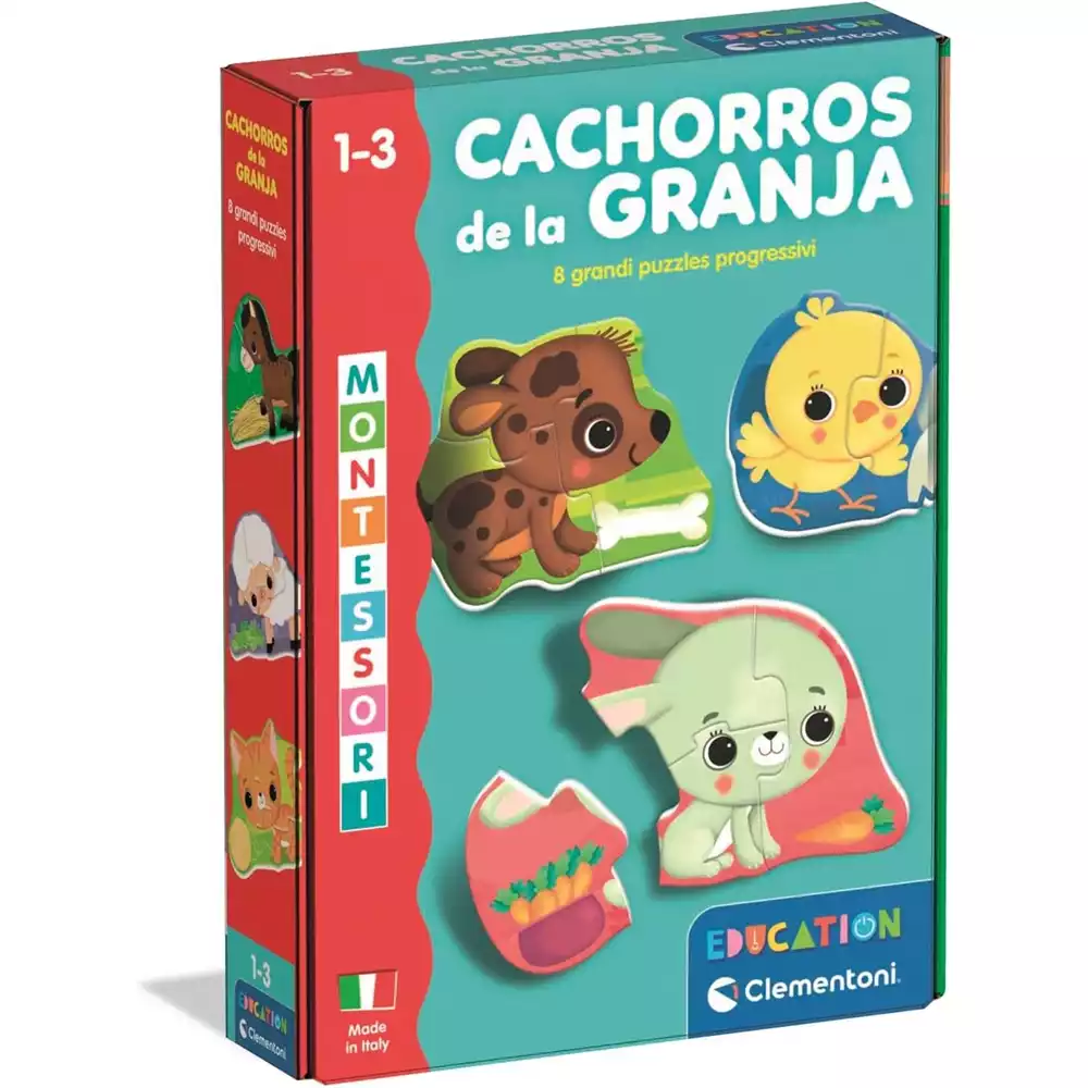 Puzzles Cachorros de la Granja Montessori Clementoni - Image 2