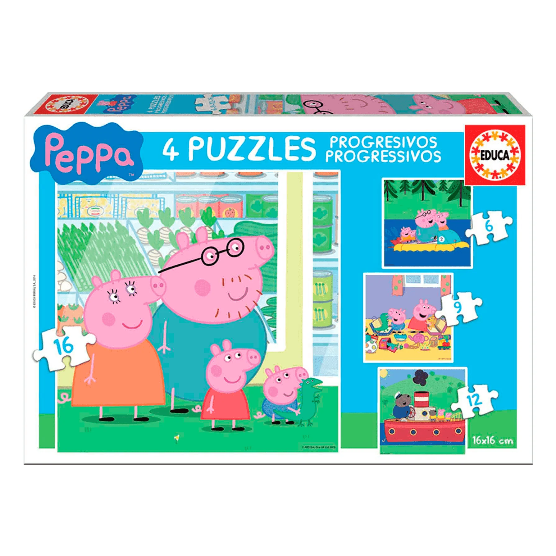 Puzzles progresivos Peppa Pig 16 piezas