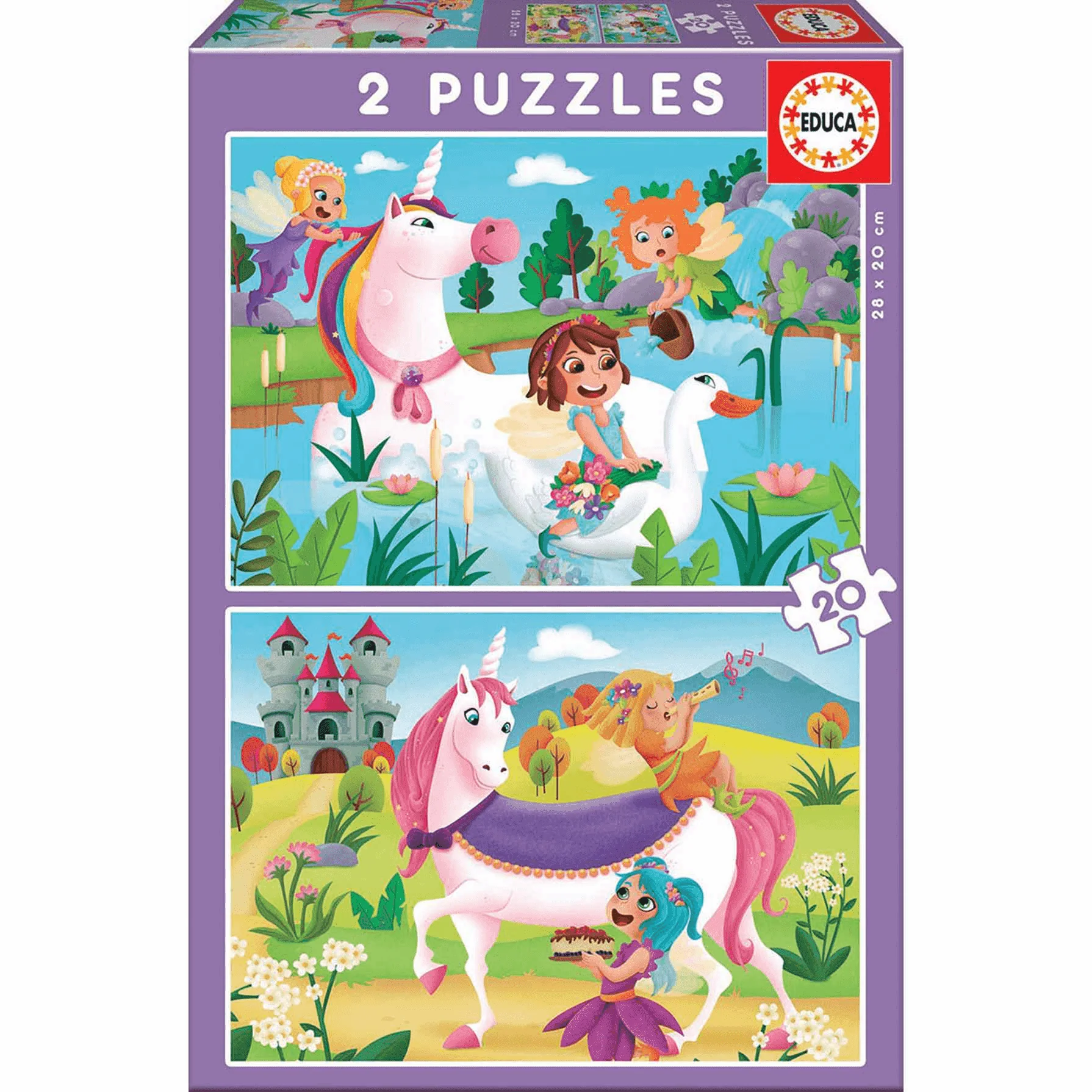Puzzles Unicornios y Hadas 20 Piezas