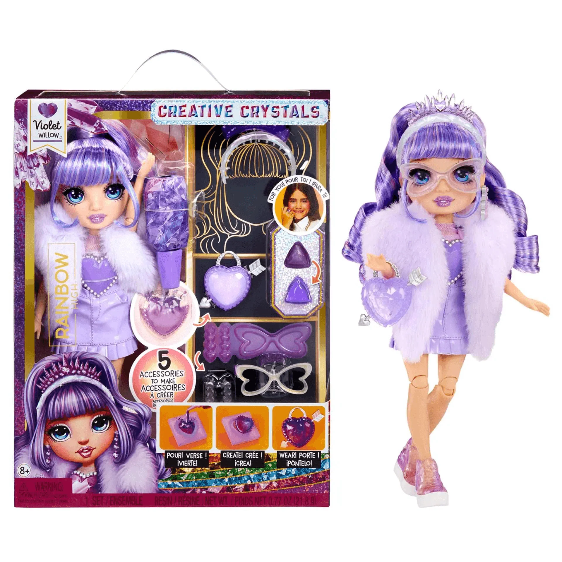 Rainbow High Creative Crystals Fashion Doll Violet Willow - Image 4