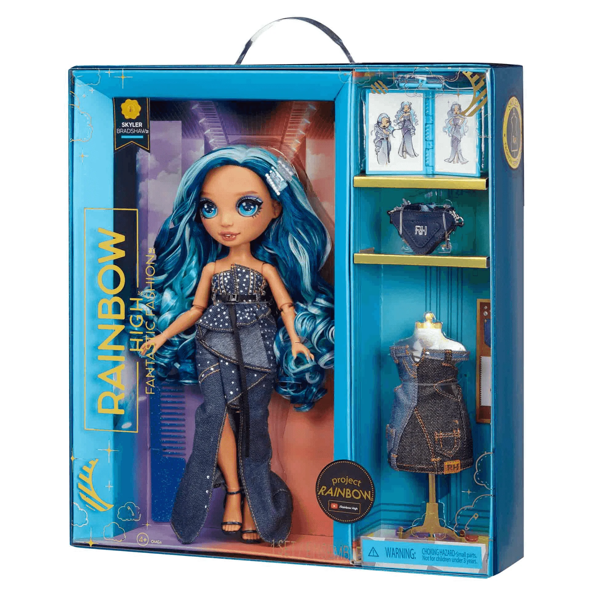 Rainbow High Fantastic Fashion Doll Skyler - Azul