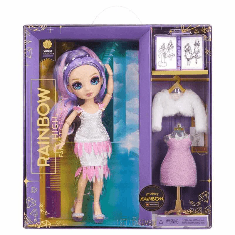 Rainbow High Muñeca de moda Fantastic Fashion Doll - Violet