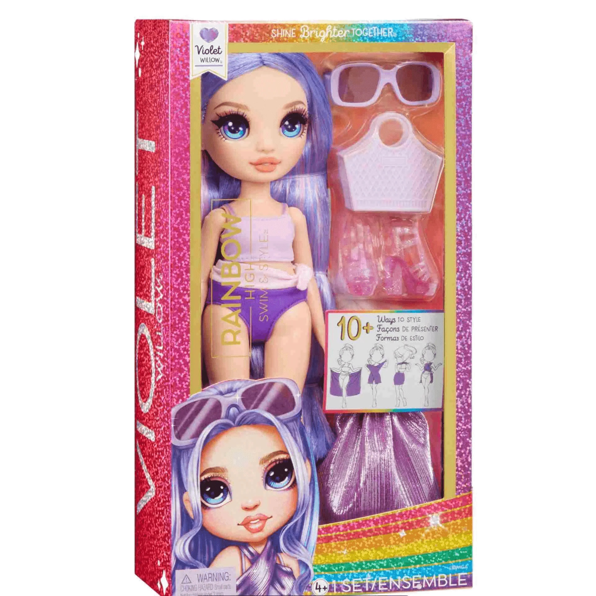 Rainbow High Muñeca Diversion Bajo El Sol Violet Purple - Image 3