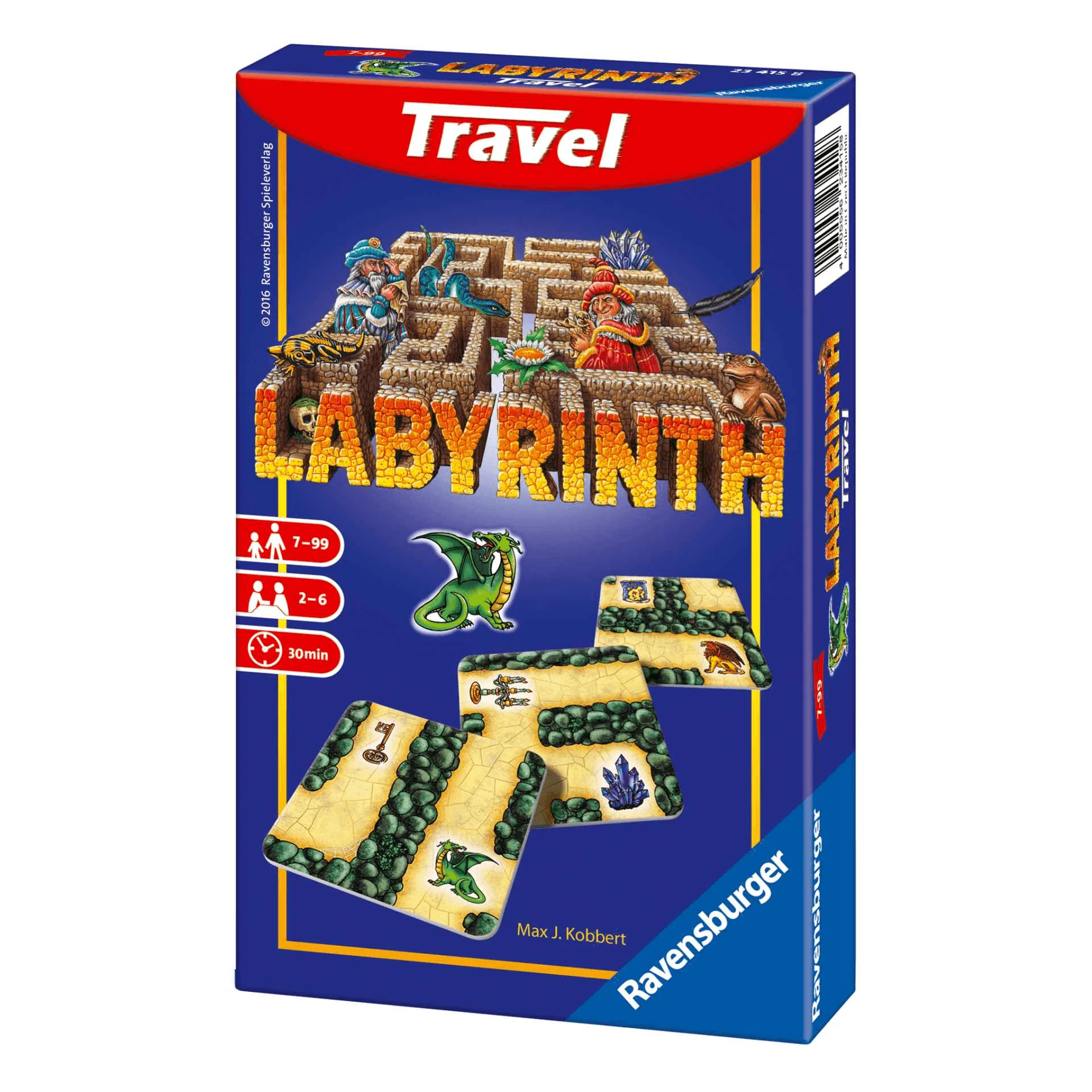 Ravensburger Labyrinth Travel Edition, Juego de Cartas de Viaje, 2-6 Jugadores, 7+ Años
