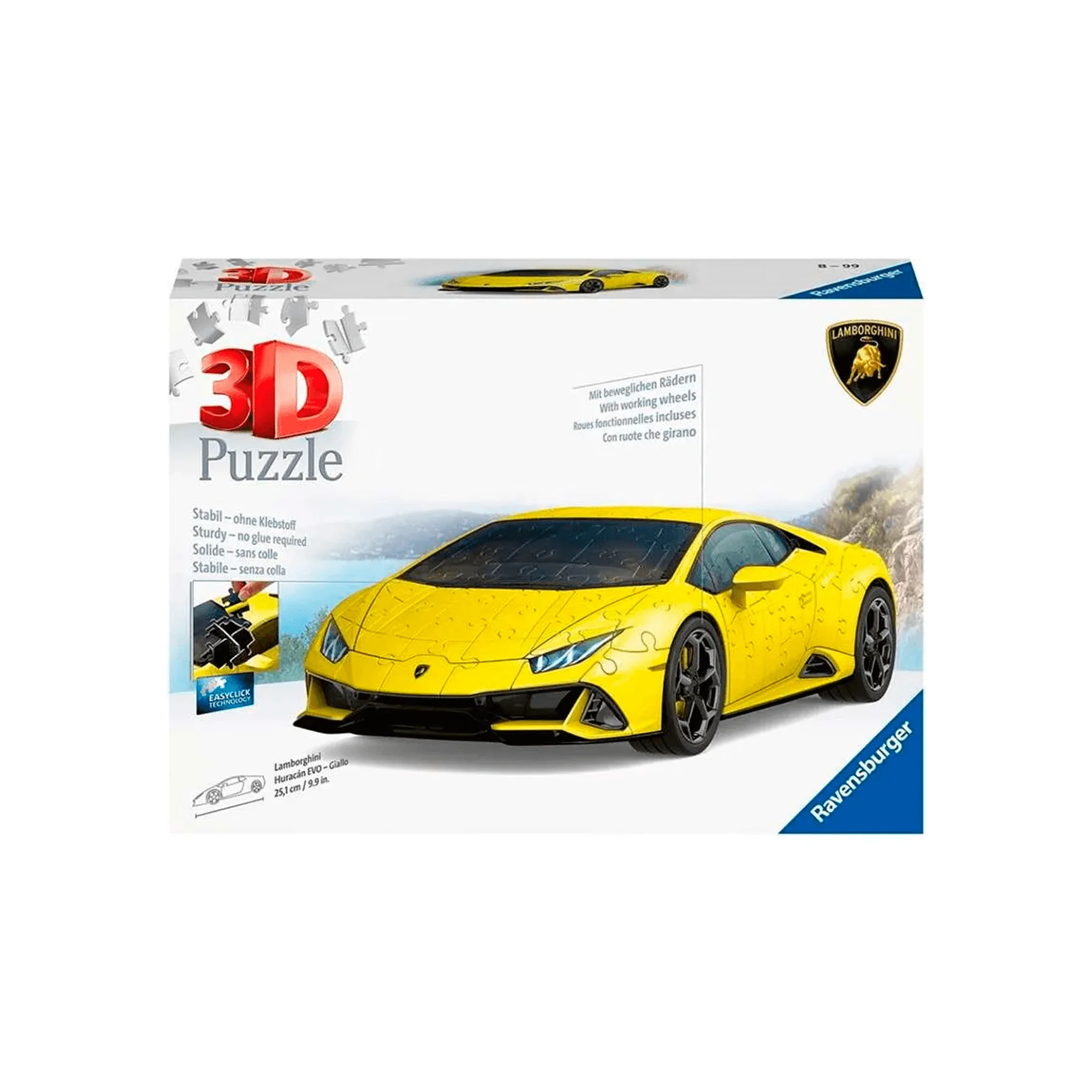 Ravensburger Lamborghini Huracán EVO Amarillo 3D Puzzle: ¡Construye tu Superdeportivo de Ensueño!